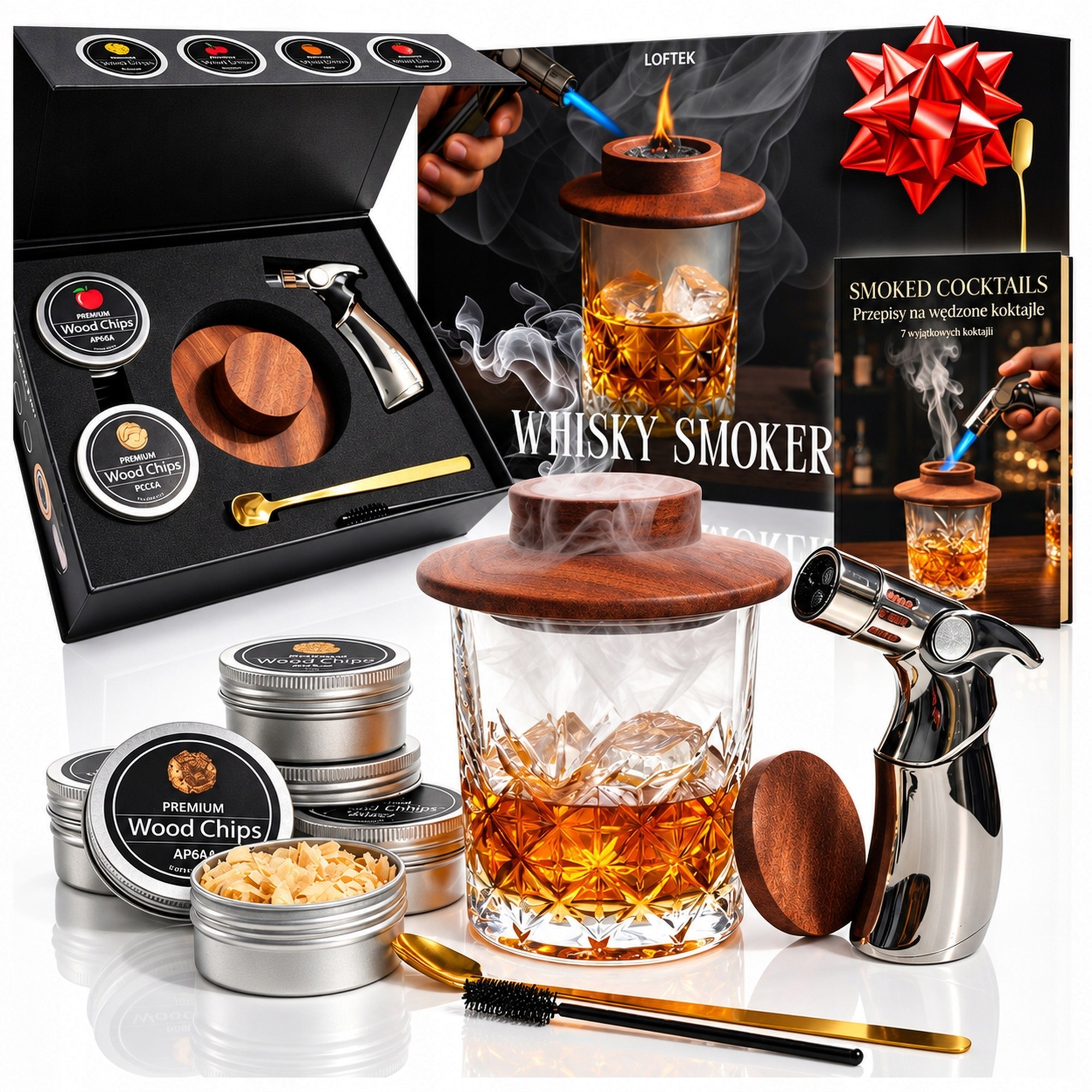 Whisky Smoker 11w1 LOFTEK - Zestaw do Wędzenia Whisky Premium